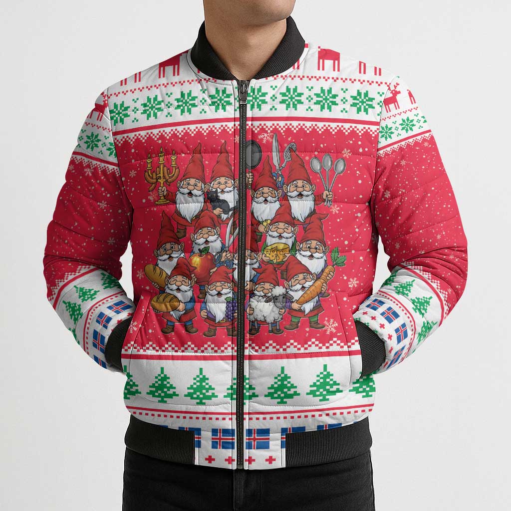 Iceland Christmas Bomber Puffer Jacket Icelandic Yule Lads LT19