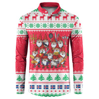 Iceland Christmas Button Sweatshirt Icelandic Yule Lads LT19