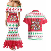 Iceland Christmas Couples Matching Mermaid Dress and Hawaiian Shirt Icelandic Yule Lads LT19