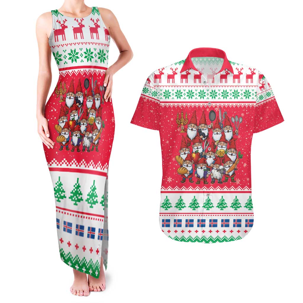 Iceland Christmas Couples Matching Tank Maxi Dress and Hawaiian Shirt Icelandic Yule Lads LT19