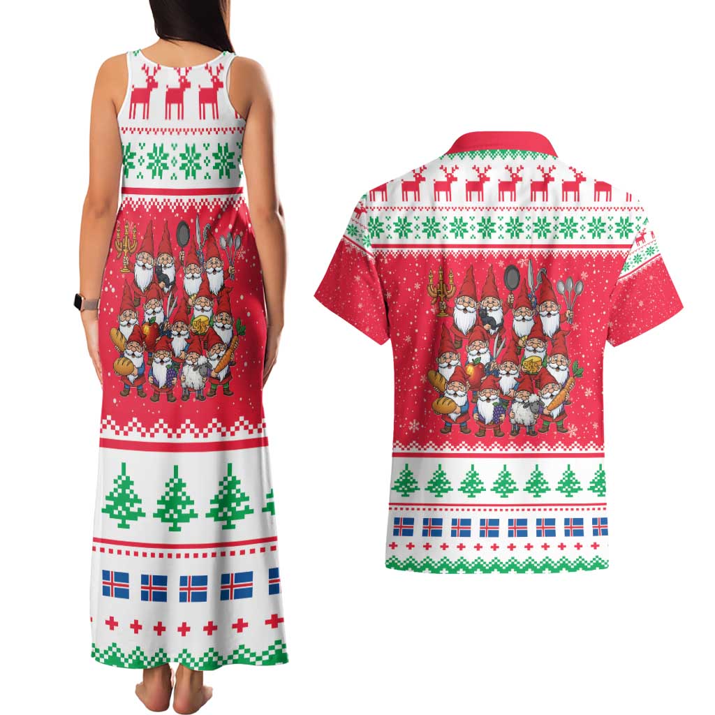 Iceland Christmas Couples Matching Tank Maxi Dress and Hawaiian Shirt Icelandic Yule Lads LT19