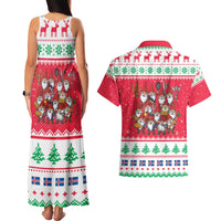 Iceland Christmas Couples Matching Tank Maxi Dress and Hawaiian Shirt Icelandic Yule Lads LT19