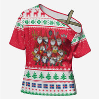 Iceland Christmas Cross Shoulder Shirt Icelandic Yule Lads LT19