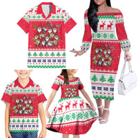 Iceland Christmas Family Matching Off The Shoulder Long Sleeve Dress and Hawaiian Shirt Icelandic Yule Lads LT19
