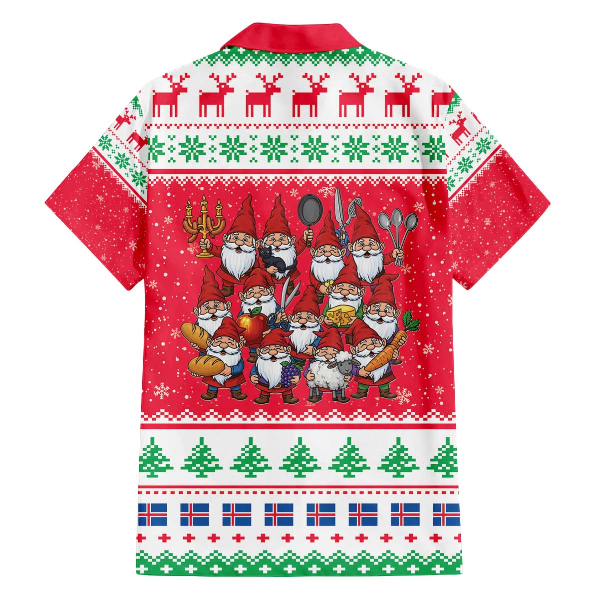 Iceland Christmas Family Matching Off The Shoulder Long Sleeve Dress and Hawaiian Shirt Icelandic Yule Lads LT19