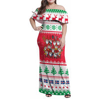 Iceland Christmas Family Matching Off Shoulder Maxi Dress and Hawaiian Shirt Icelandic Yule Lads LT19