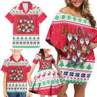 Iceland Christmas Family Matching Off Shoulder Short Dress and Hawaiian Shirt Icelandic Yule Lads LT19
