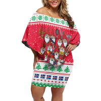 Iceland Christmas Family Matching Off Shoulder Short Dress and Hawaiian Shirt Icelandic Yule Lads LT19