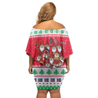 Iceland Christmas Family Matching Off Shoulder Short Dress and Hawaiian Shirt Icelandic Yule Lads LT19