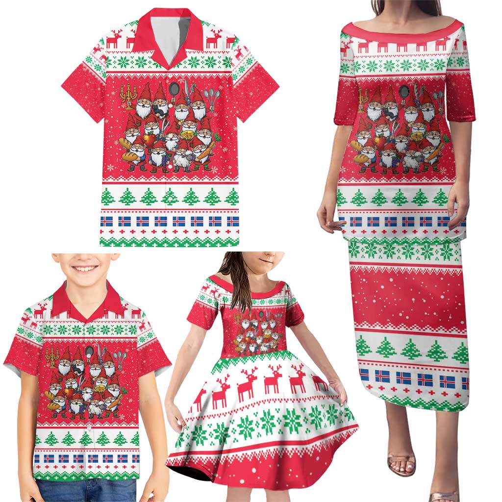 Iceland Christmas Family Matching Puletasi and Hawaiian Shirt Icelandic Yule Lads LT19