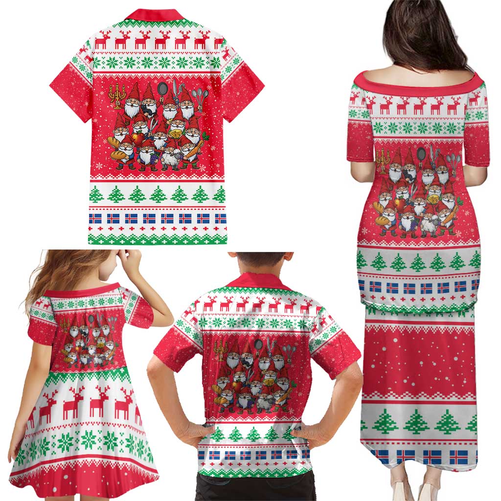 Iceland Christmas Family Matching Puletasi and Hawaiian Shirt Icelandic Yule Lads LT19