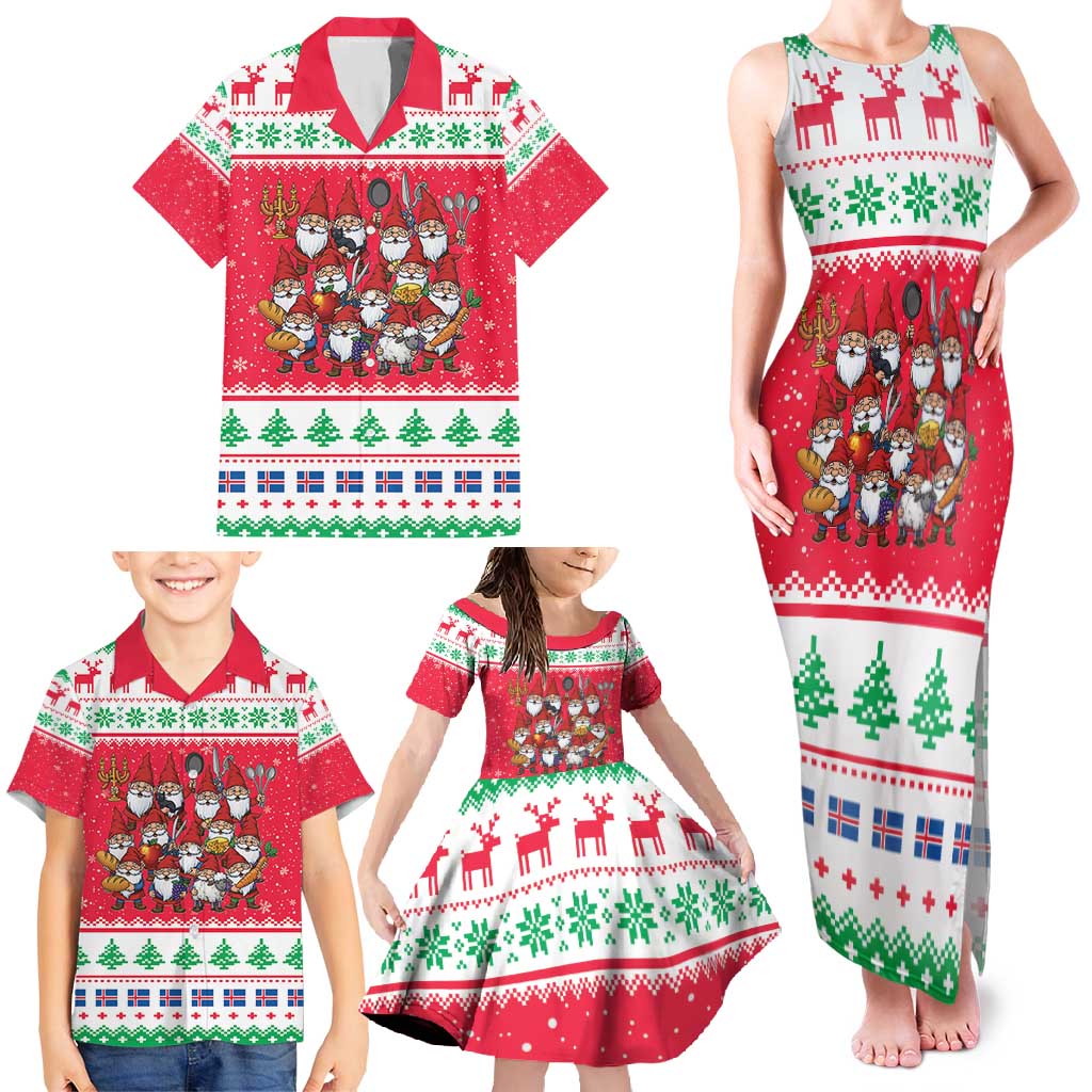 Iceland Christmas Family Matching Tank Maxi Dress and Hawaiian Shirt Icelandic Yule Lads LT19