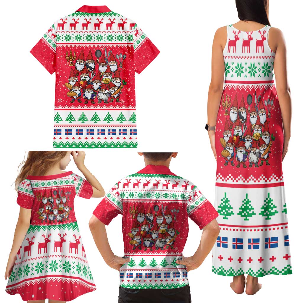 Iceland Christmas Family Matching Tank Maxi Dress and Hawaiian Shirt Icelandic Yule Lads LT19