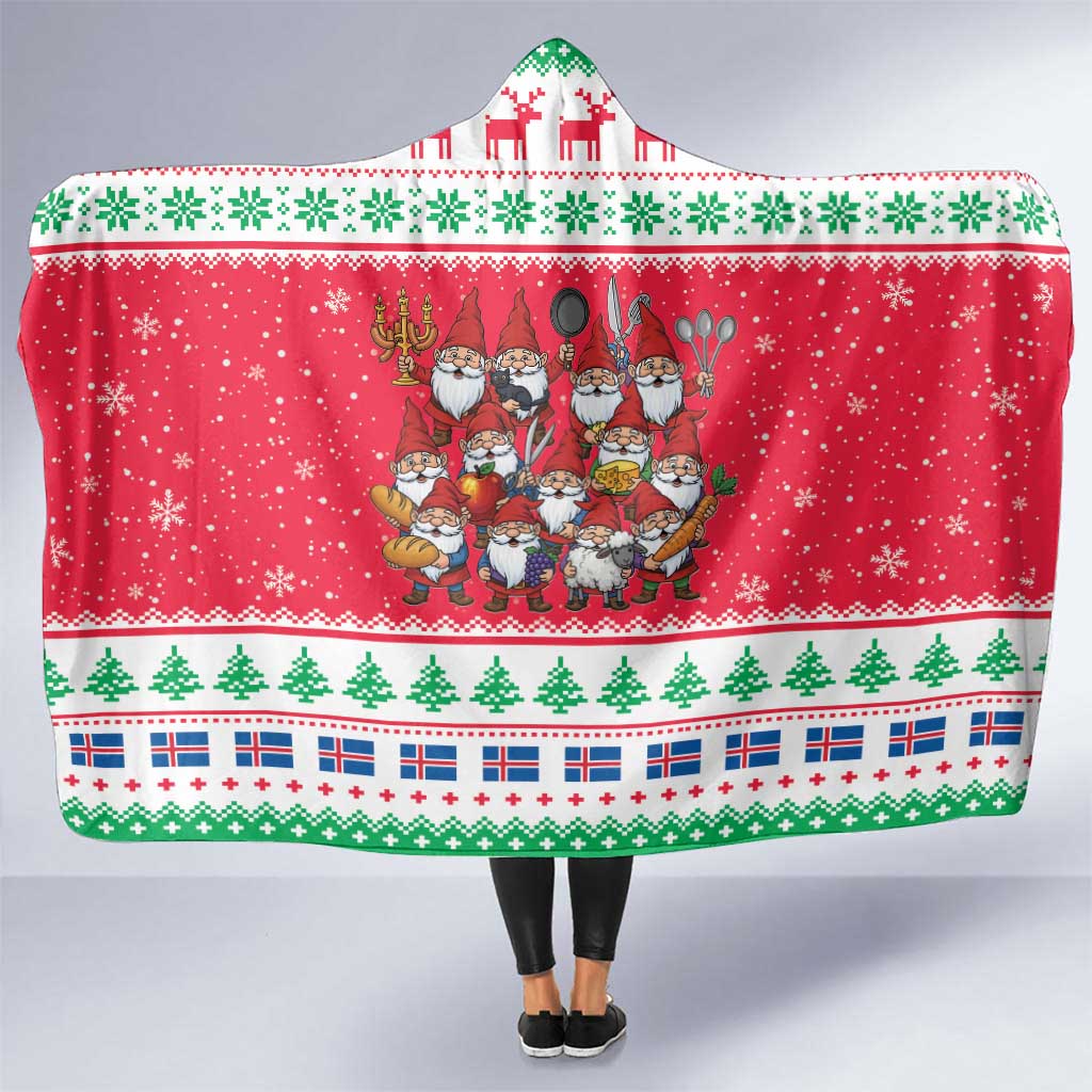 Iceland Christmas Hooded Blanket Icelandic Yule Lads - Wonder Print Shop
