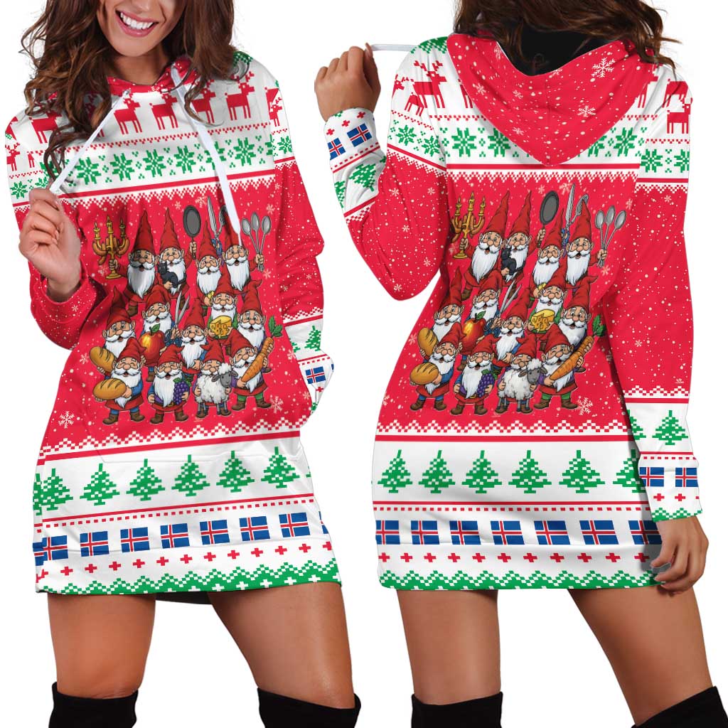 Iceland Christmas Hoodie Dress Icelandic Yule Lads LT19