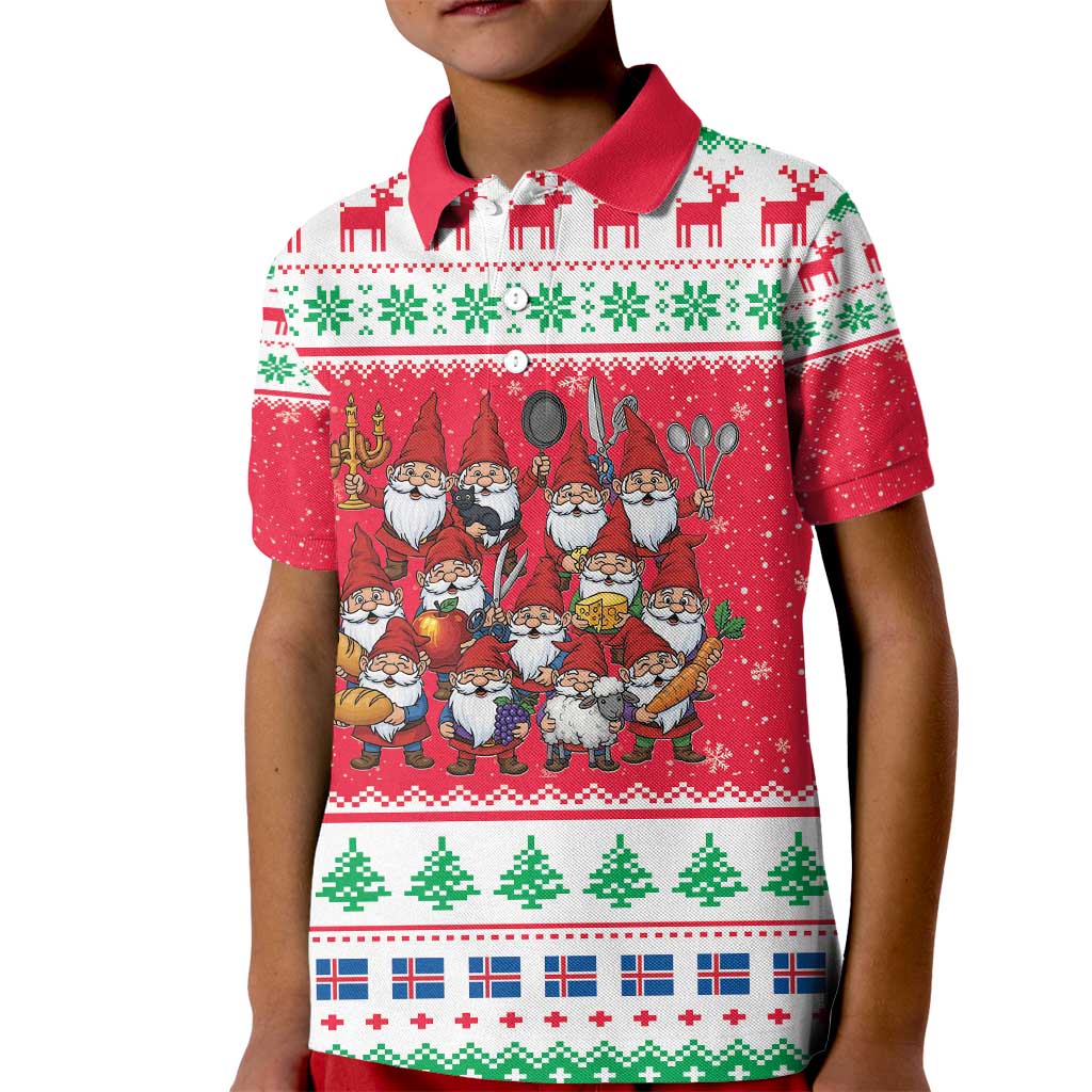 Iceland Christmas Kid Polo Shirt Icelandic Yule Lads LT19