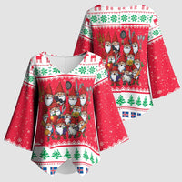 Iceland Christmas Kimono Sleeve Blouse Icelandic Yule Lads LT19