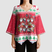 Iceland Christmas Kimono Sleeve Blouse Icelandic Yule Lads LT19
