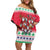 Iceland Christmas Off Shoulder Short Dress Icelandic Yule Lads LT19