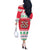 Iceland Christmas Off The Shoulder Long Sleeve Dress Icelandic Yule Lads LT19
