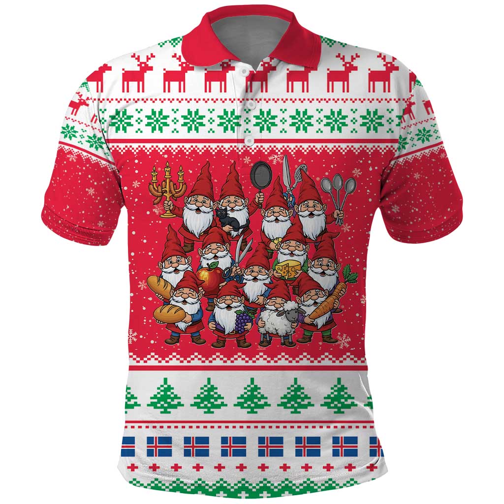 Iceland Christmas Polo Shirt Icelandic Yule Lads LT19