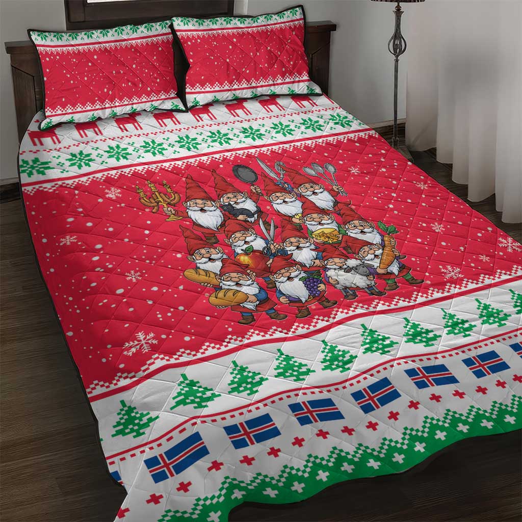 Iceland Christmas Quilt Bed Set Icelandic Yule Lads - Wonder Print Shop