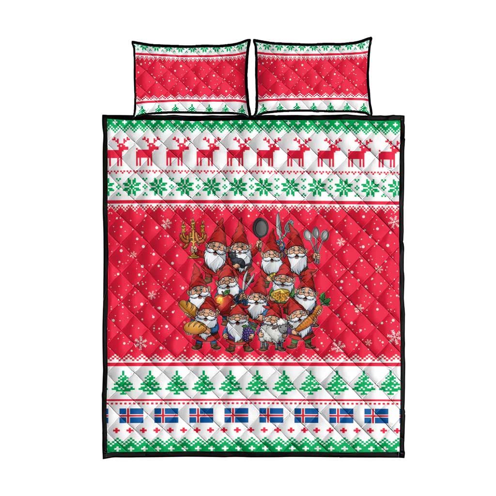 Iceland Christmas Quilt Bed Set Icelandic Yule Lads - Wonder Print Shop