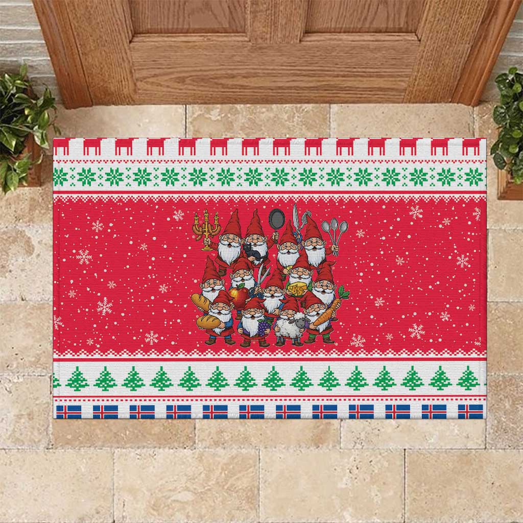 Iceland Christmas Rubber Doormat Icelandic Yule Lads - Wonder Print Shop
