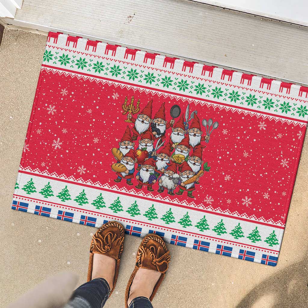 Iceland Christmas Rubber Doormat Icelandic Yule Lads - Wonder Print Shop