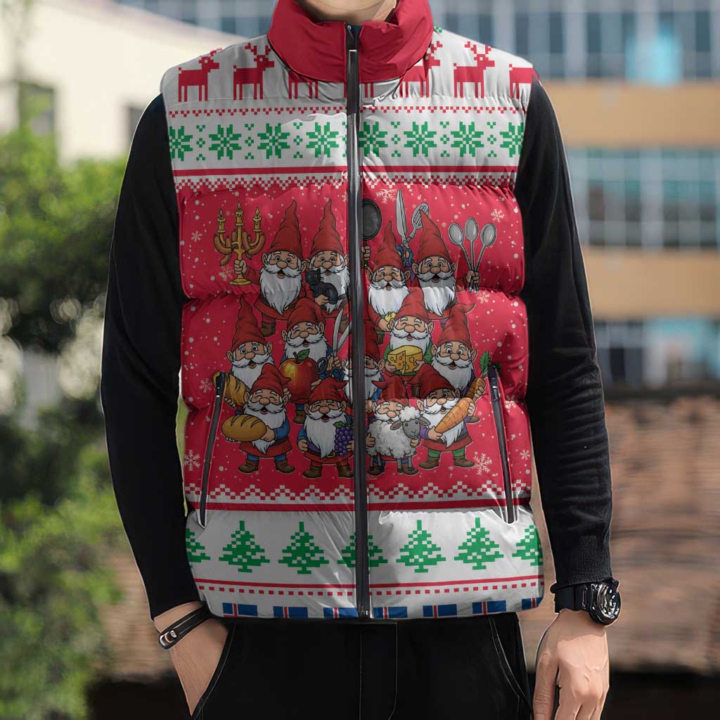 Iceland Christmas Sleeveless Puffer Jacket Icelandic Yule Lads LT19