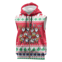 Iceland Christmas Sleeveless Zip Hoodie Icelandic Yule Lads LT19