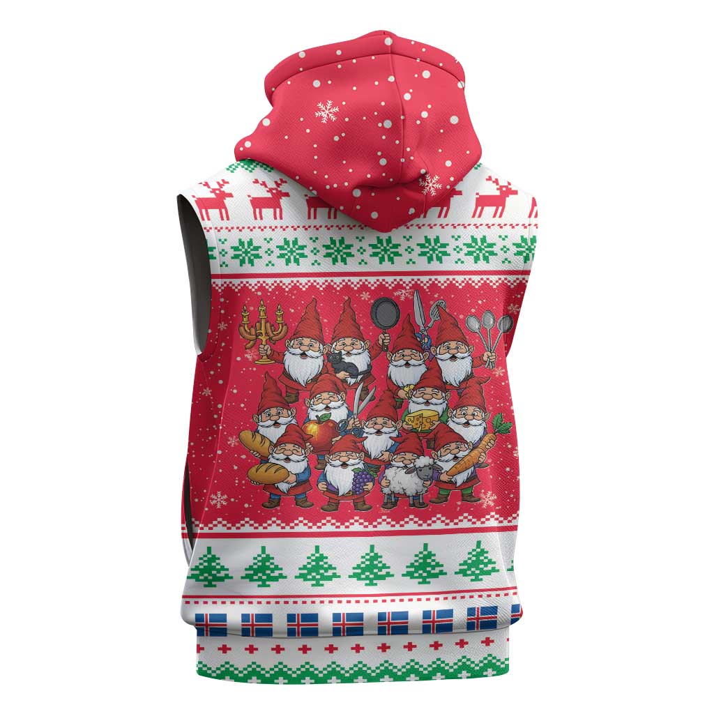 Iceland Christmas Sleeveless Zip Hoodie Icelandic Yule Lads LT19