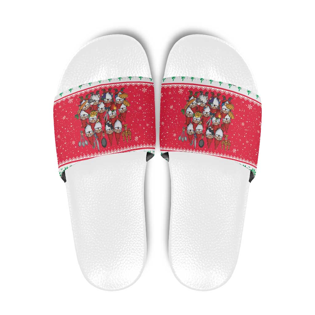 Iceland Christmas Slide Sandals Icelandic Yule Lads - Wonder Print Shop
