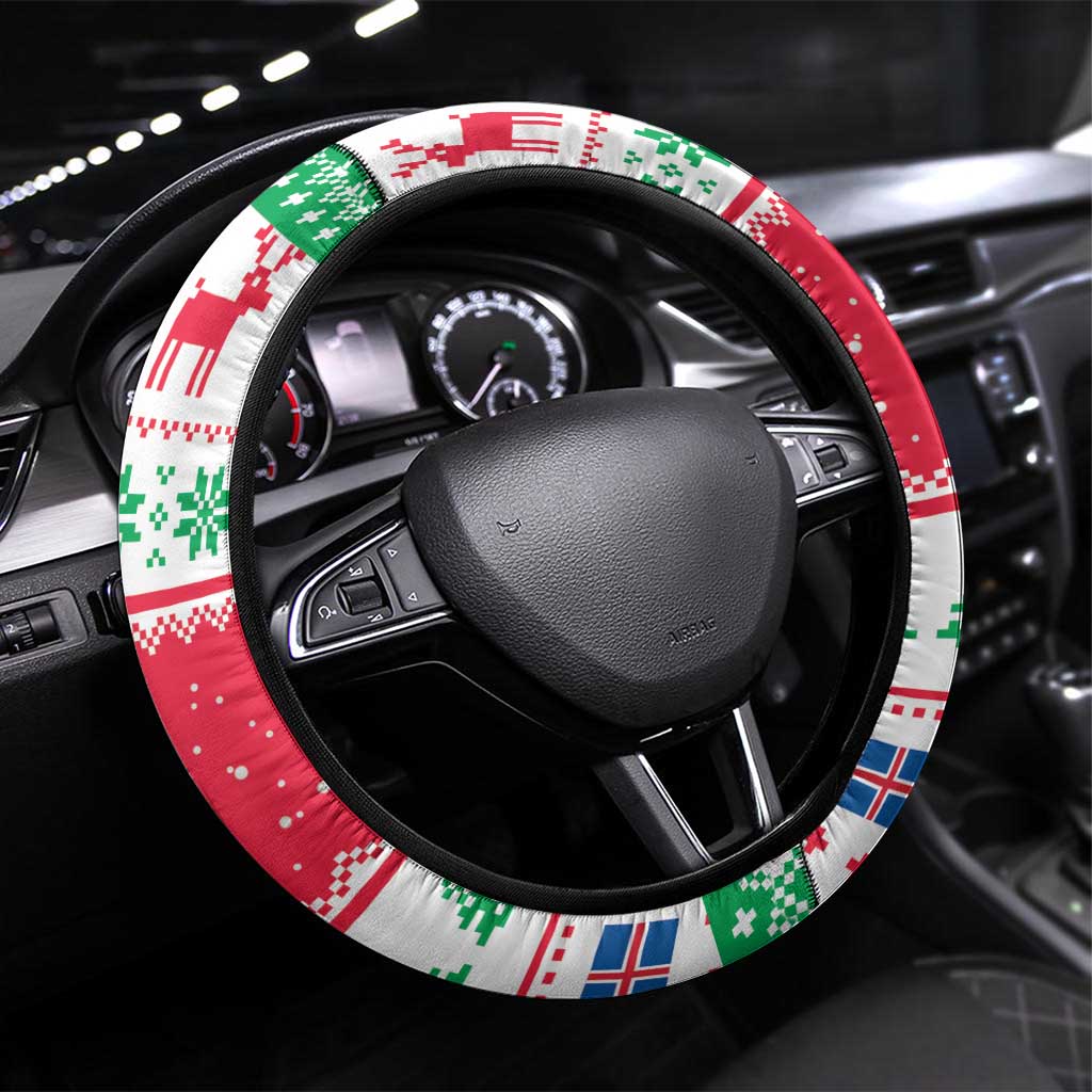 Iceland Christmas Steering Wheel Cover Icelandic Yule Lads - Wonder Print Shop