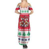 Iceland Christmas Summer Maxi Dress Icelandic Yule Lads LT19