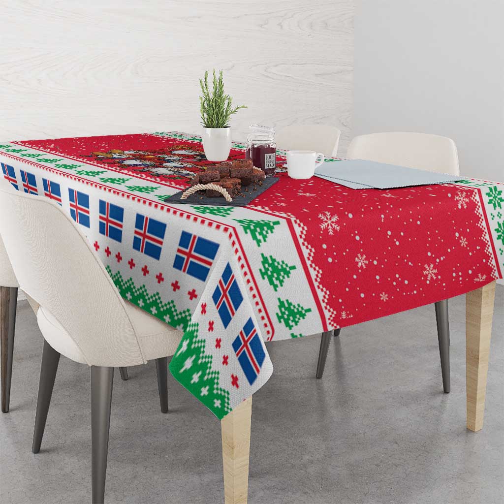 Iceland Christmas Tablecloth Icelandic Yule Lads - Wonder Print Shop