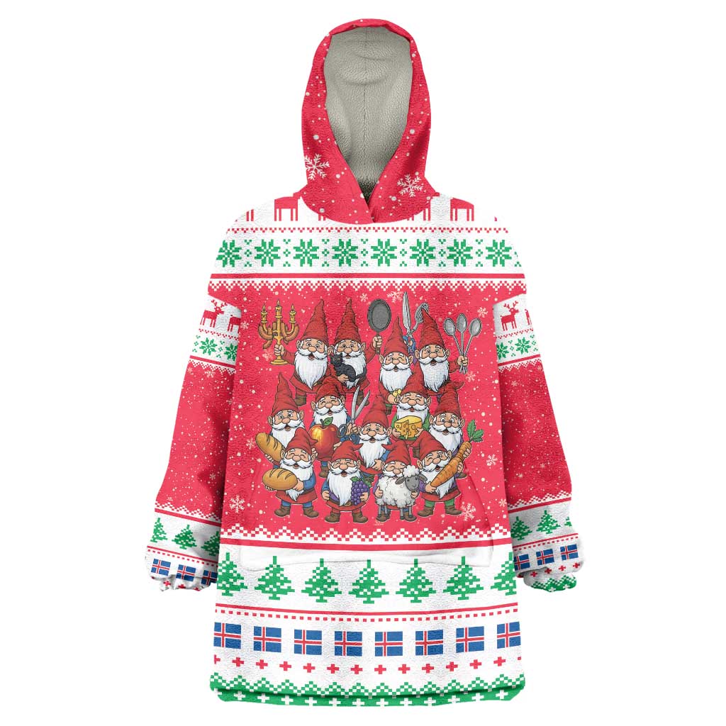 Iceland Christmas Wearable Blanket Hoodie Icelandic Yule Lads LT19