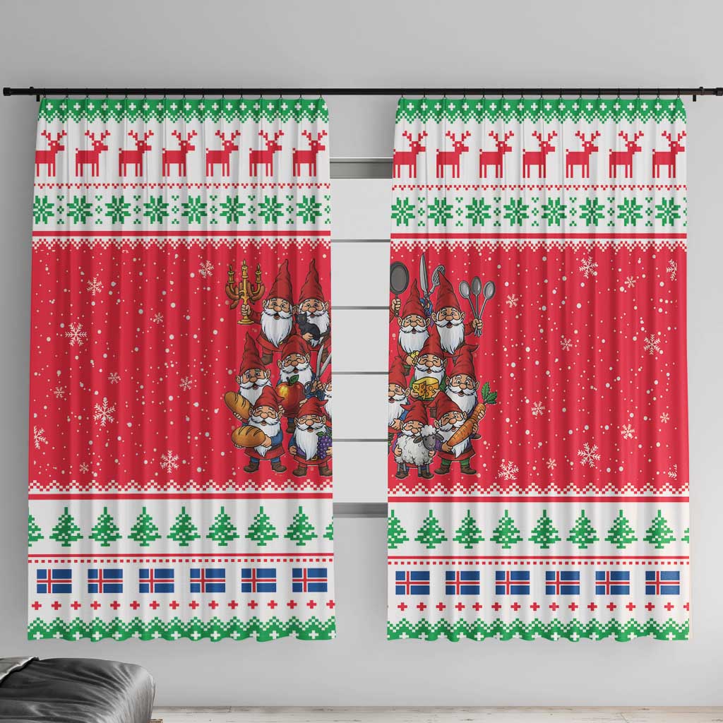 Iceland Christmas Window Curtain Icelandic Yule Lads - Wonder Print Shop