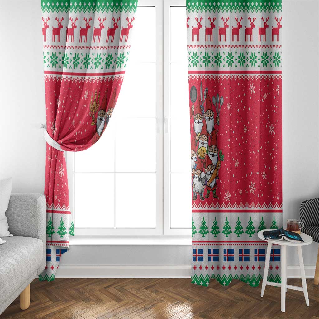 Iceland Christmas Window Curtain Icelandic Yule Lads - Wonder Print Shop