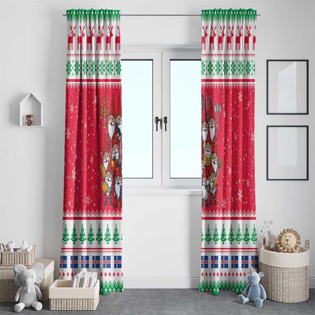 Iceland Christmas Window Curtain Icelandic Yule Lads - Wonder Print Shop