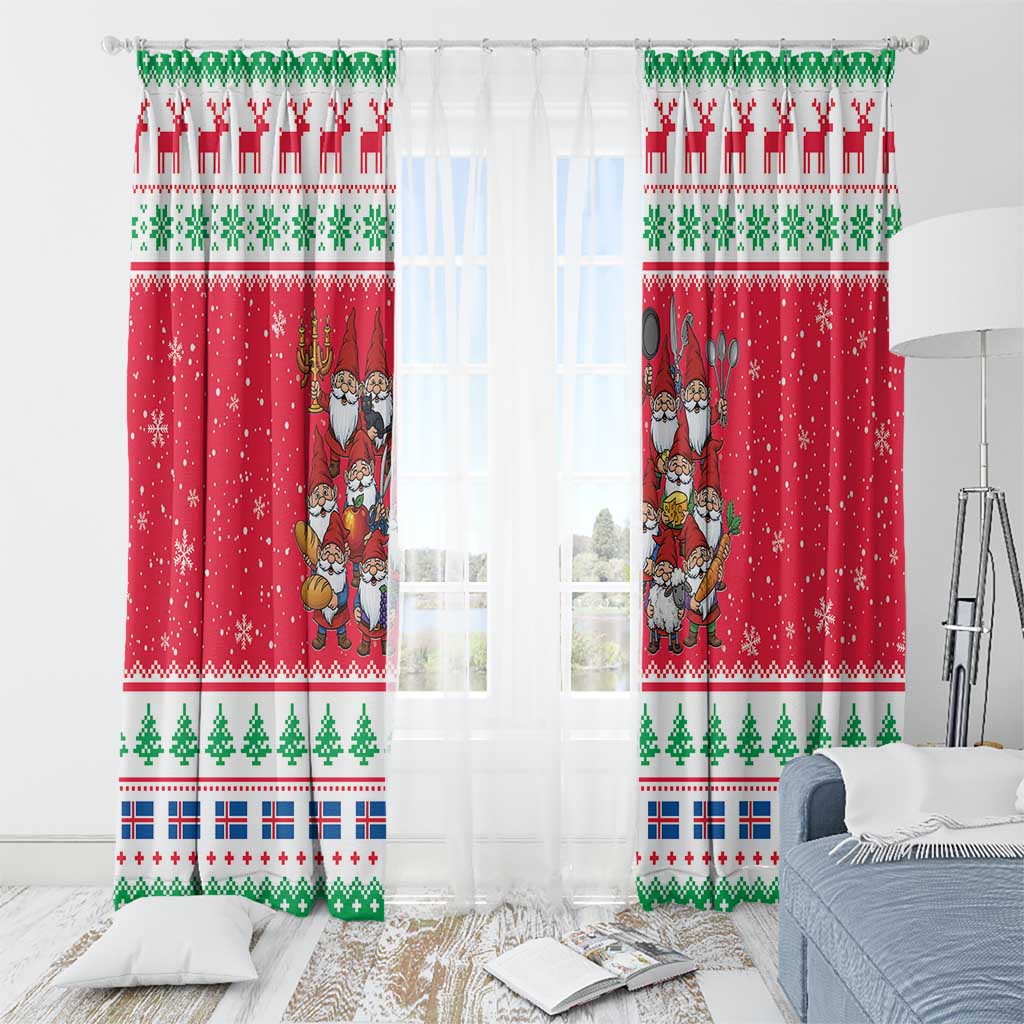 Iceland Christmas Window Curtain Icelandic Yule Lads - Wonder Print Shop