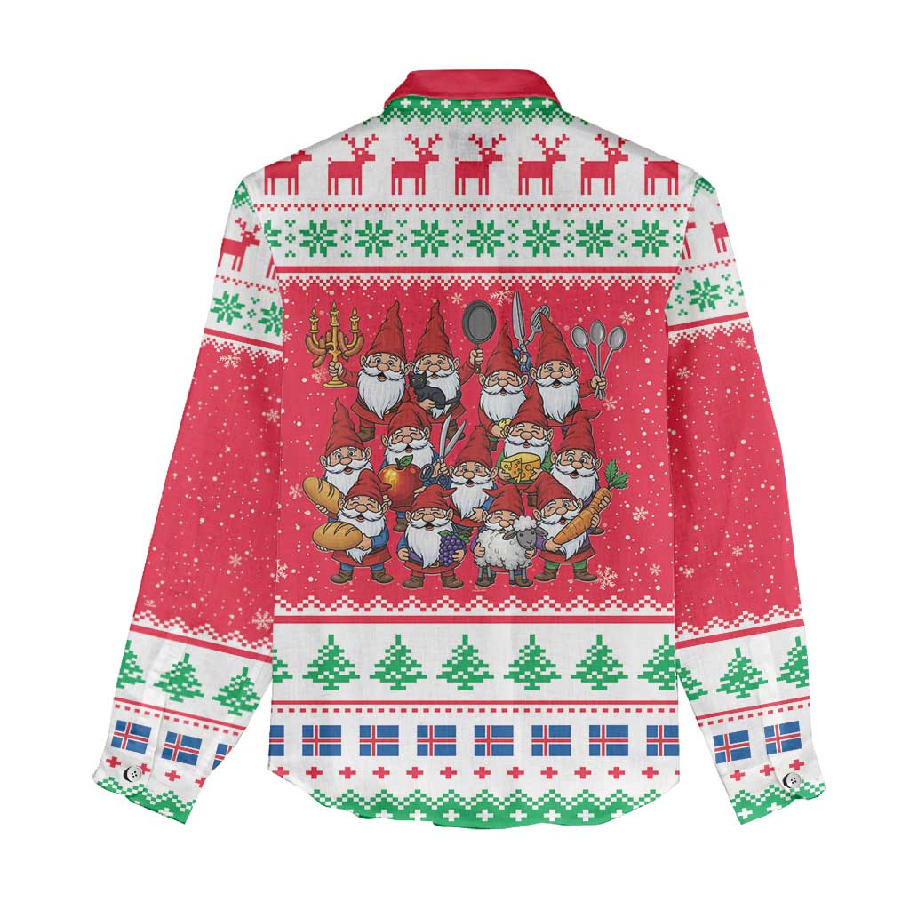 Iceland Christmas Women Casual Shirt Icelandic Yule Lads LT19