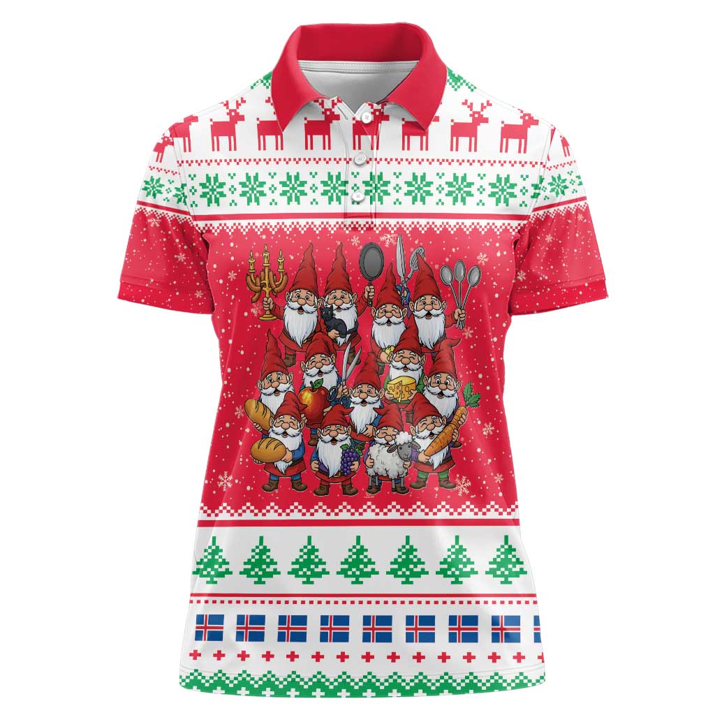 Iceland Christmas Women Polo Shirt Icelandic Yule Lads LT19