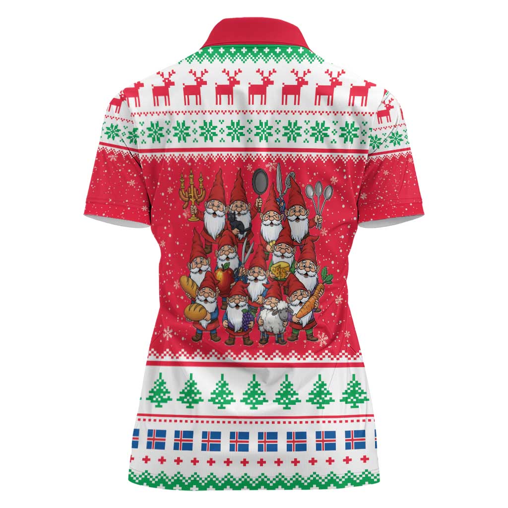 Iceland Christmas Women Polo Shirt Icelandic Yule Lads LT19