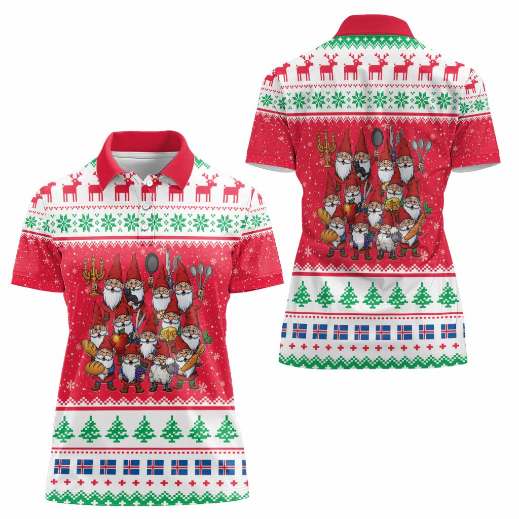 Iceland Christmas Women Polo Shirt Icelandic Yule Lads LT19