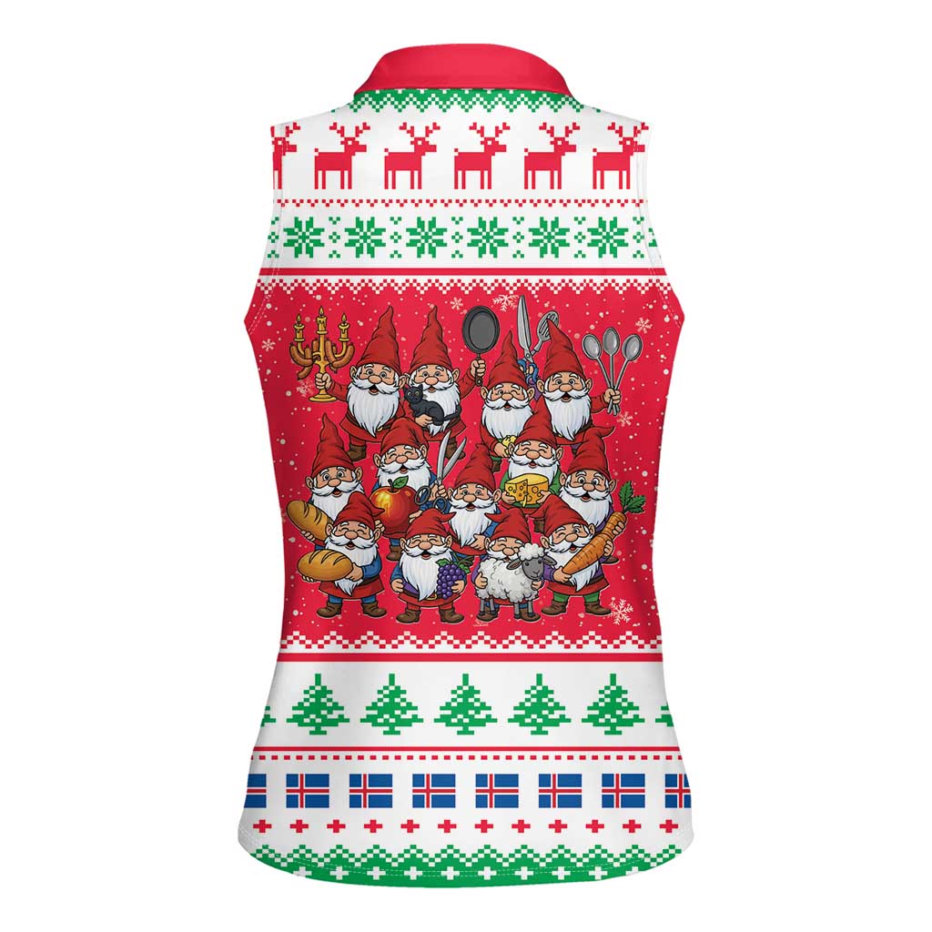 Iceland Christmas Women Sleeveless Polo Shirt Icelandic Yule Lads LT19