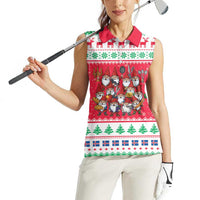 Iceland Christmas Women Sleeveless Polo Shirt Icelandic Yule Lads LT19