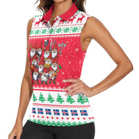 Iceland Christmas Women Sleeveless Polo Shirt Icelandic Yule Lads LT19