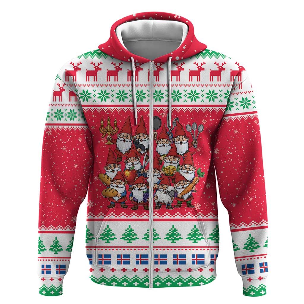 Iceland Christmas Zip Hoodie Icelandic Yule Lads LT19