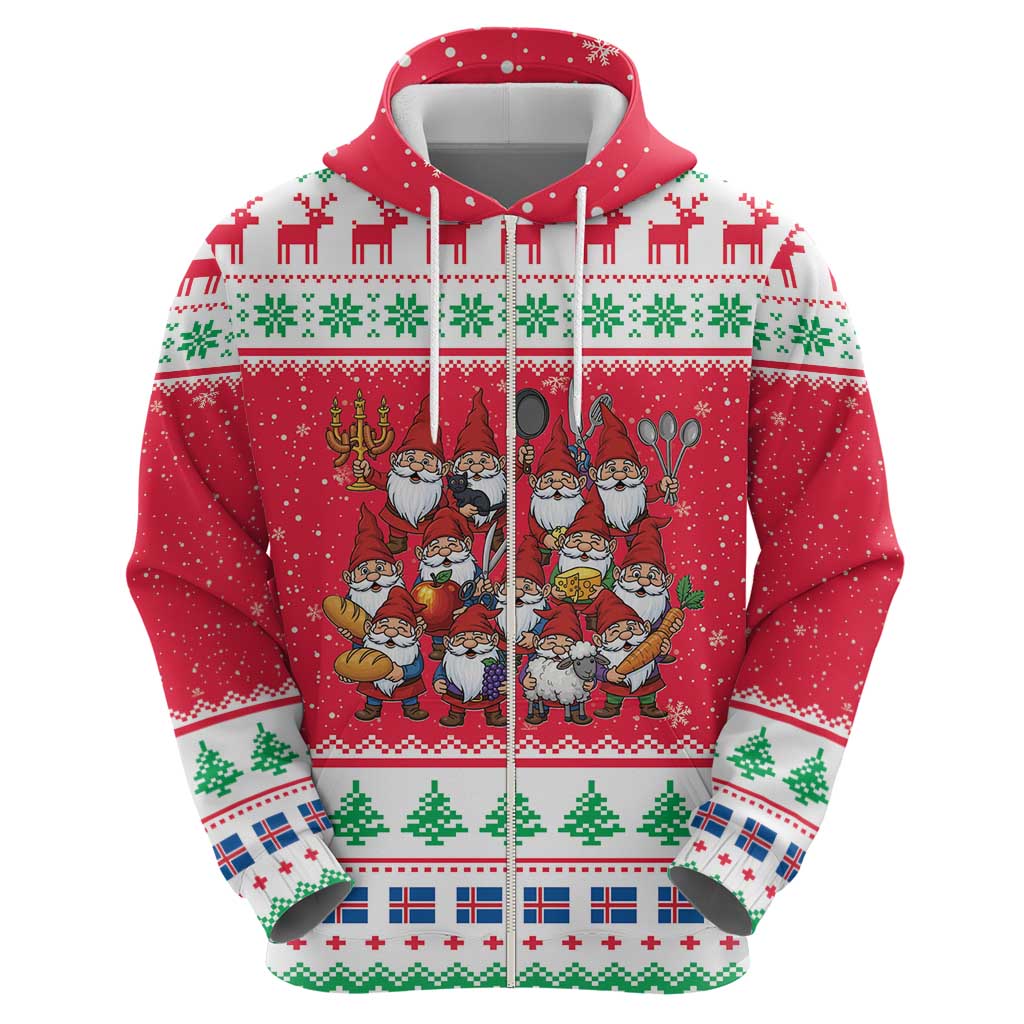 Iceland Christmas Zip Hoodie Icelandic Yule Lads LT19